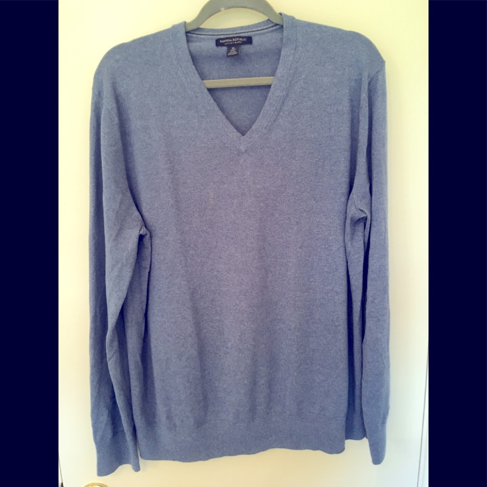 NW/OT BANANA REPUBLIC SILK/COTTON/CASHMERE V-NECK SWEATER SIZE XL